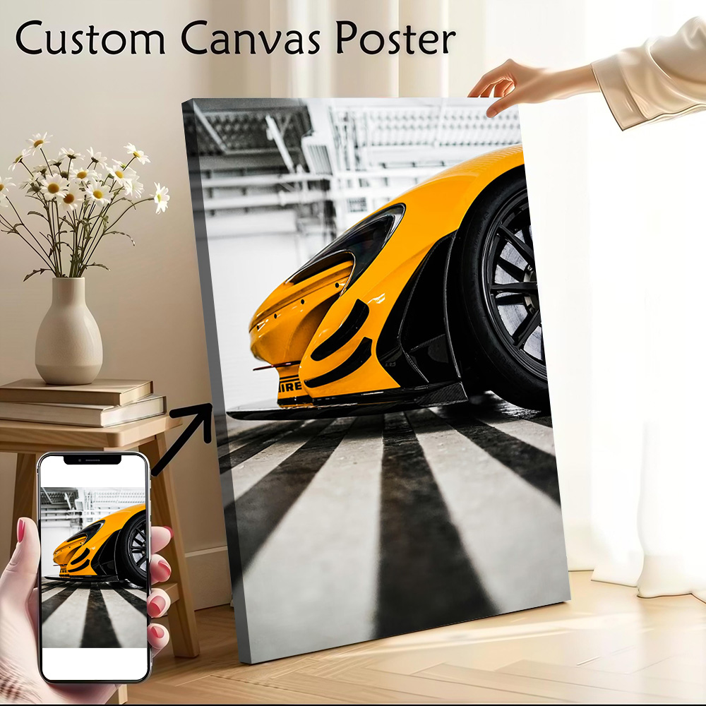 Home Decor Orange - Orange Supercar P1 Front Wheel Close-up