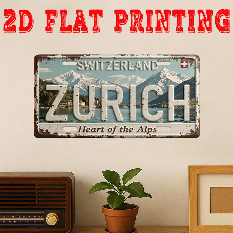 Home Decor Zurich - 2D Flat,1pc Vintage Metal Sign,only for