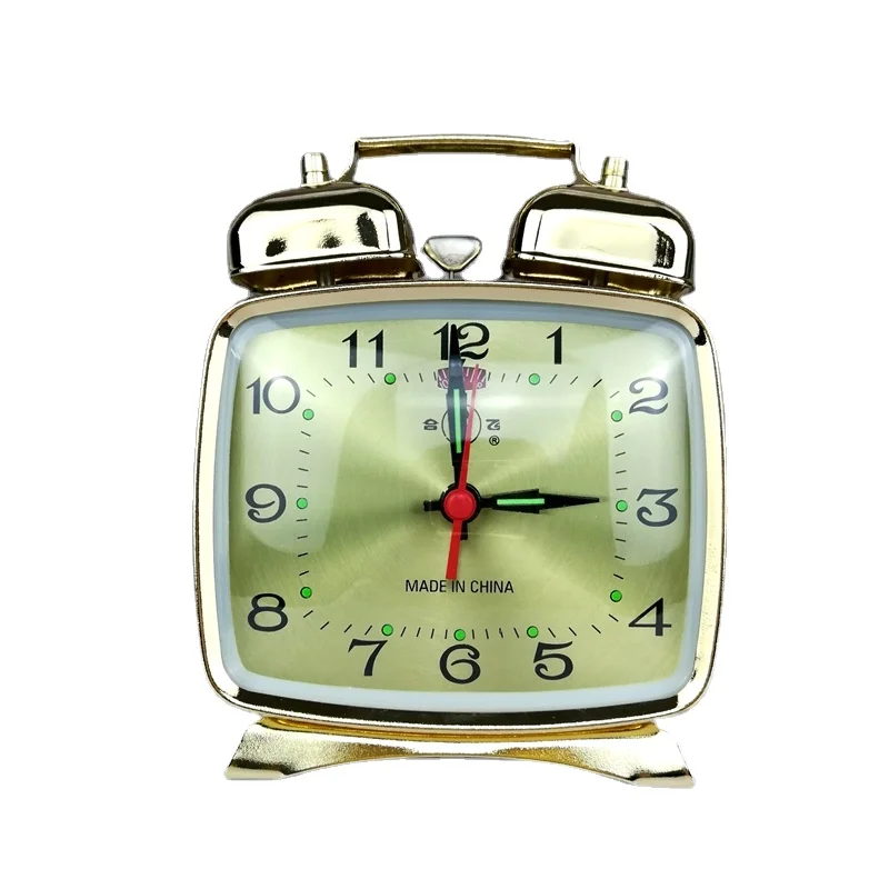 Vintage Alarm Clock - Metal Mechanical Alarm Clock Clockwork Vintage