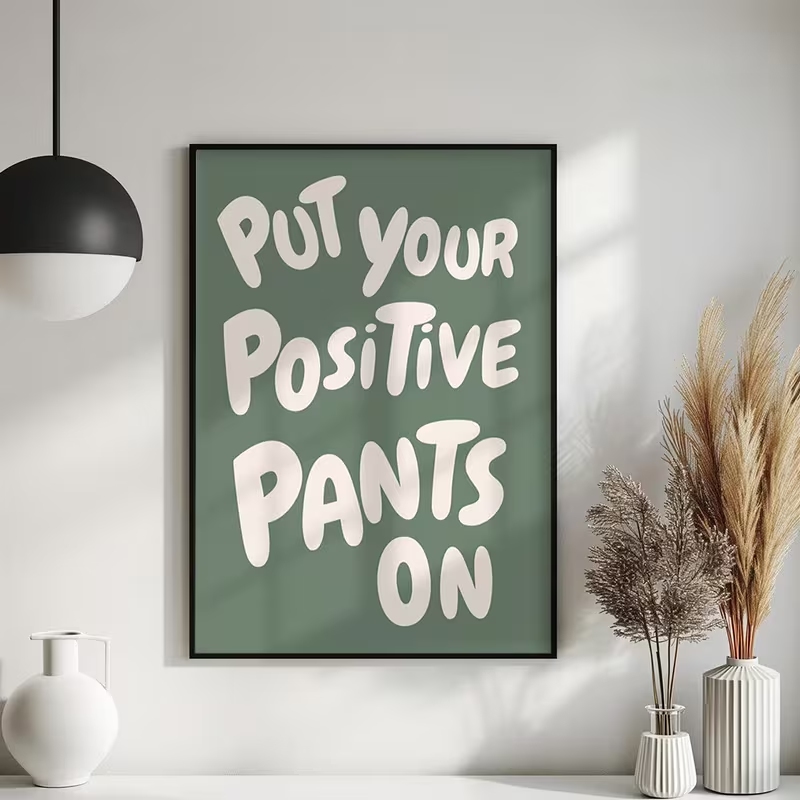Modern Green Put Your Positive - огляд і ціна Home Decor Quotes On Wall