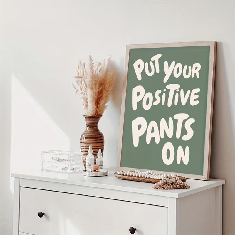 Modern Green Put Your Positive - огляд і ціна Home Decor Quotes On Wall