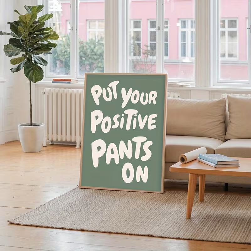 Modern Green Put Your Positive - огляд і ціна Home Decor Quotes On Wall