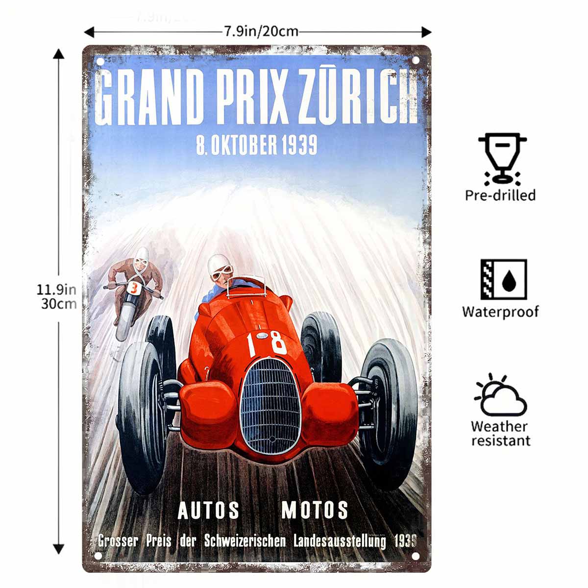 2D FLAT 1pc Grand Prix Zurich  - огляд і ціна Home Decor Zurich