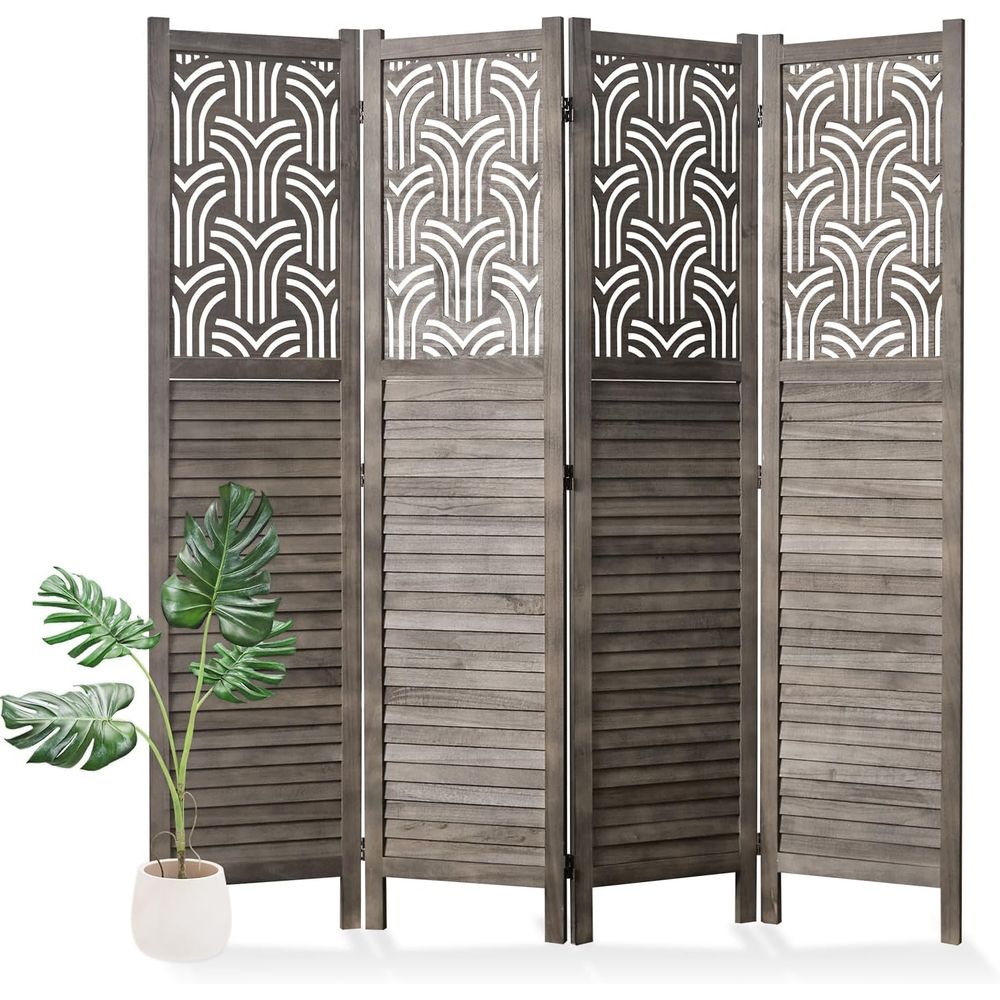66.9 4-Panel Wooden Carved Roo - огляд і ціна Room Divider Screen