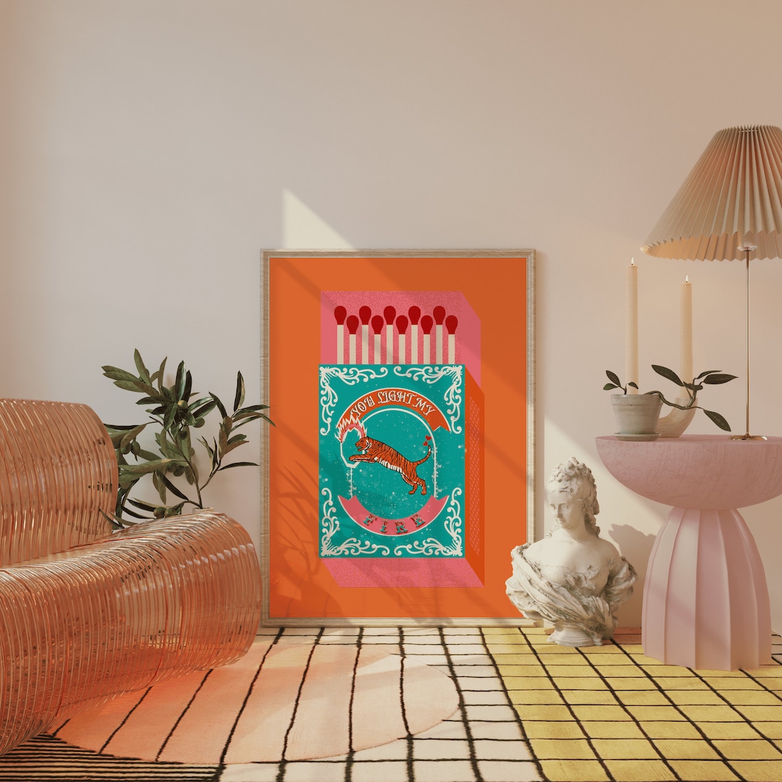 You Light My Fire Orange Match - огляд і ціна Home Decor Orange