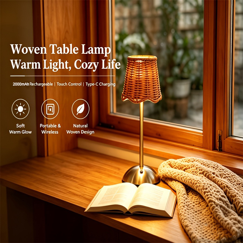 Bohemian Woven Rattan Art Tabl - огляд і ціна Home Decor Lamp