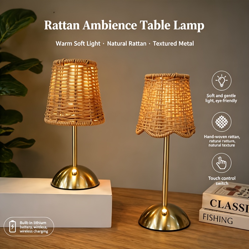 Bohemian Woven Rattan Art Tabl - огляд і ціна Home Decor Lamp