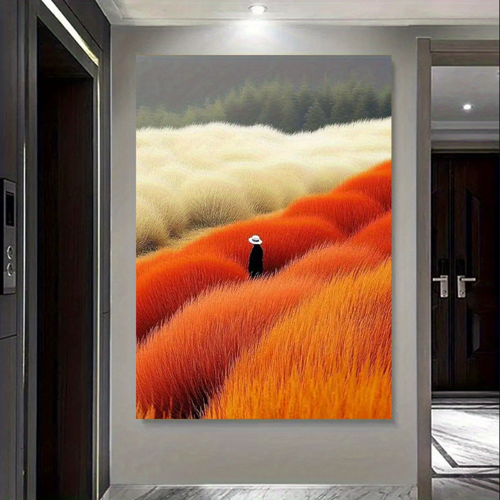 Modern Abstract Landscape Post - огляд і ціна Home Decor Orange