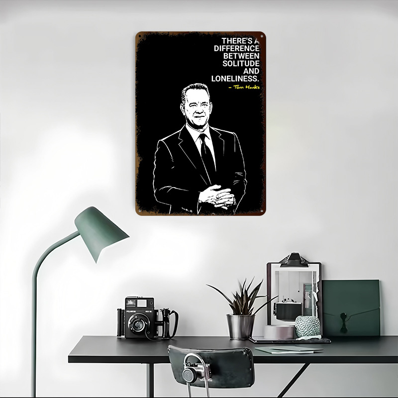 Tom Hanks Quote on Solitude 3D - огляд і ціна Home Decor Quotes On Wall