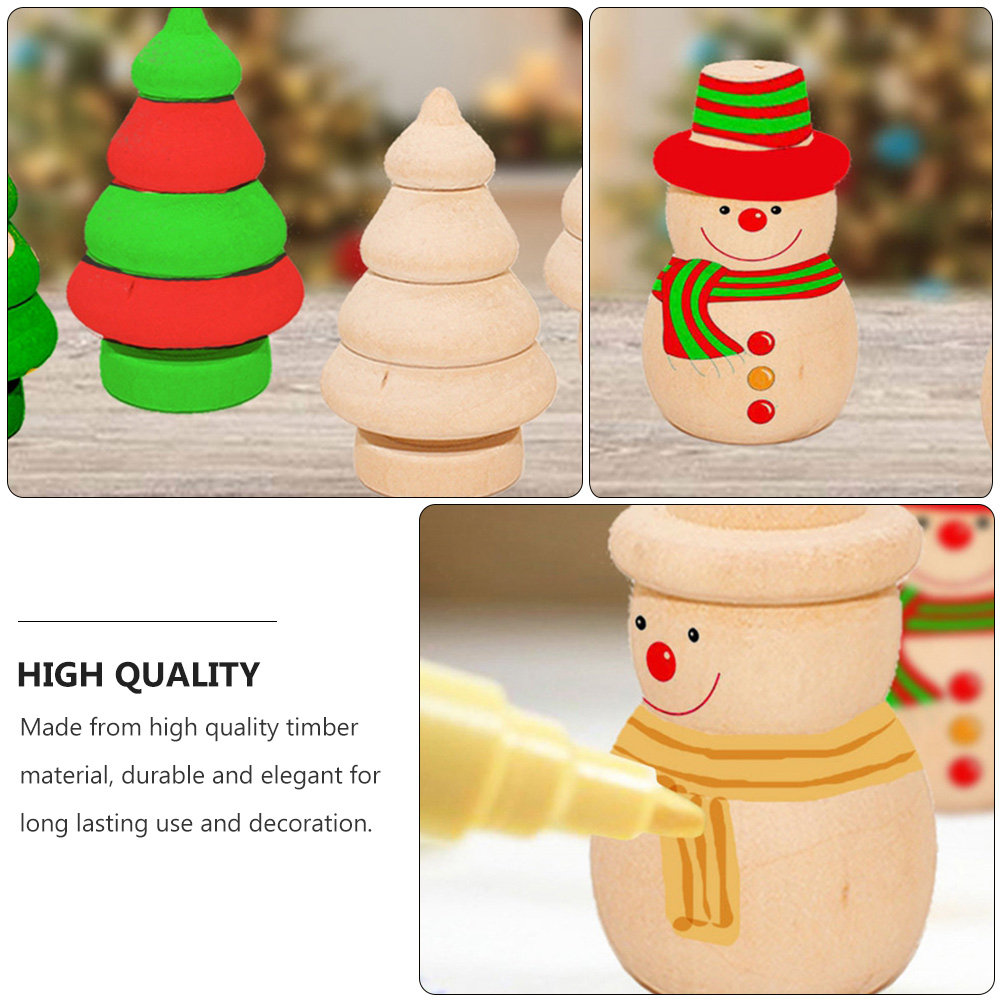 20Pcs Handmade Coloring Puppet - огляд і ціна Home Decor Xmas Tree