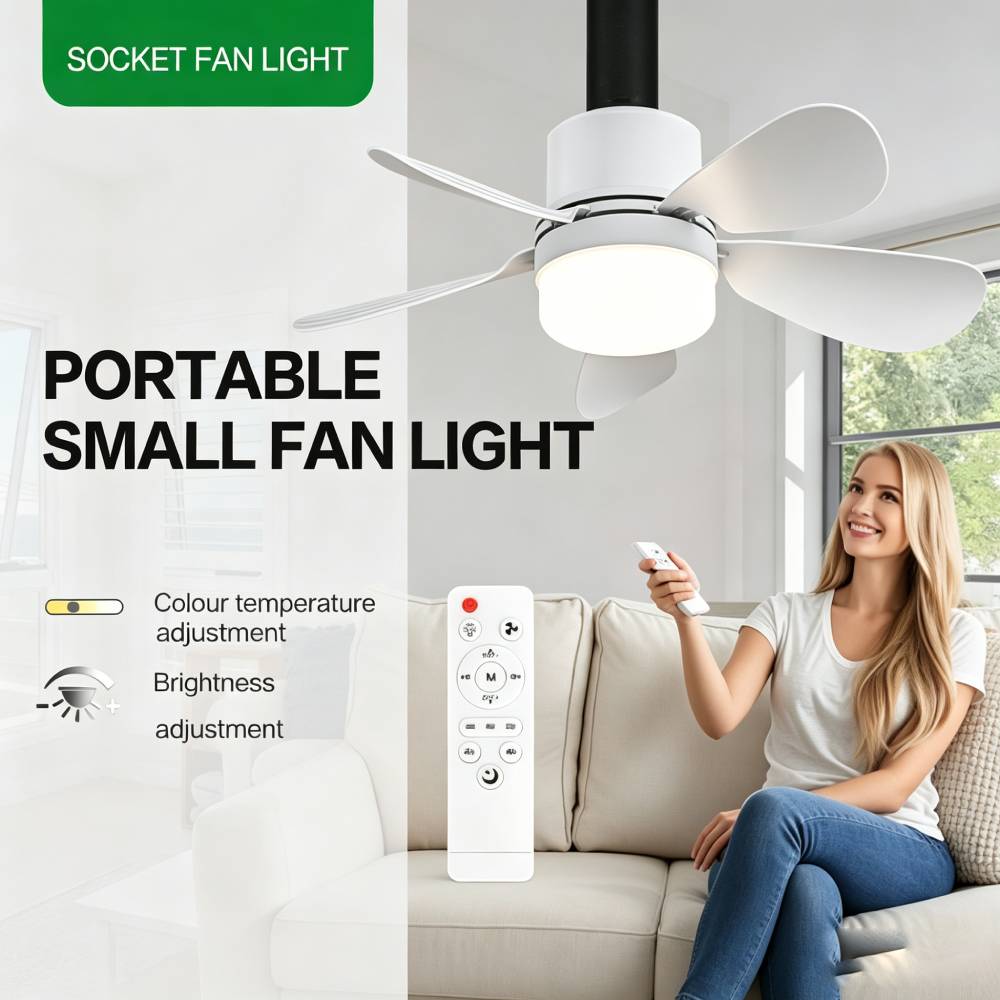 Socket Fan Light with Remote,  - огляд і ціна Home Decor Lamp