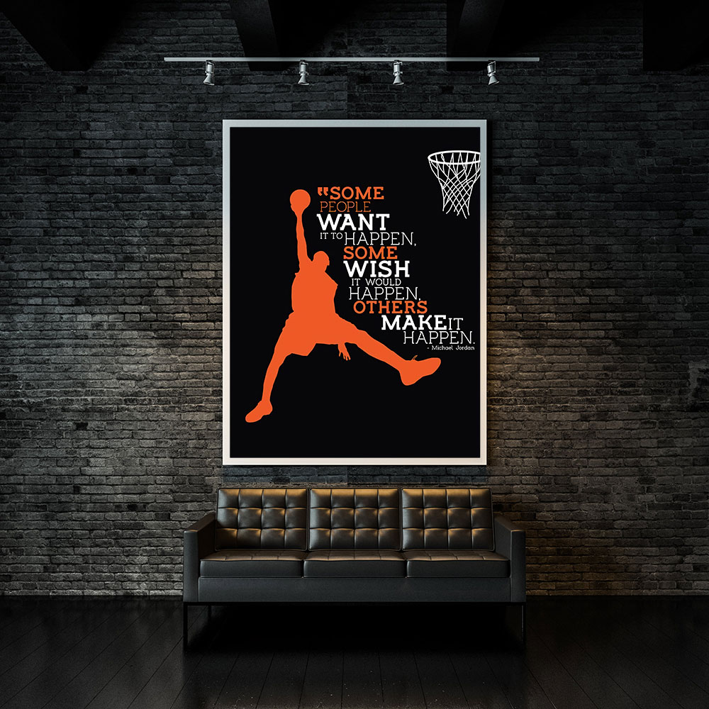 Sports Love Basketball Canvas  - огляд і ціна Home Decor Quotes On Wall