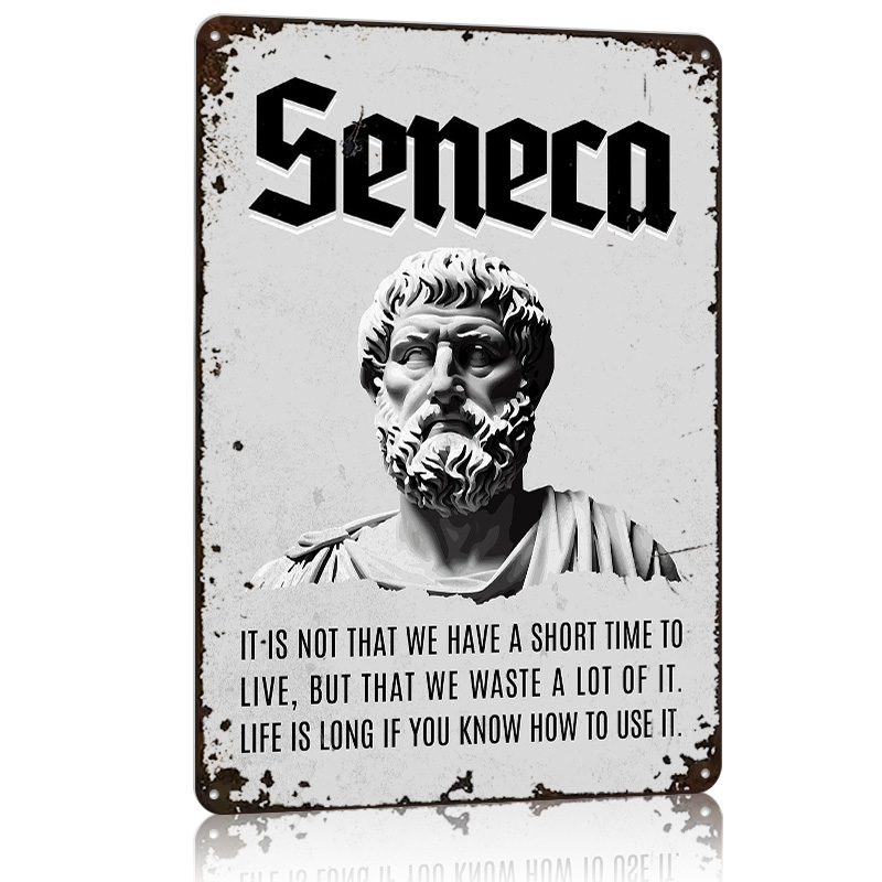 Seneca Stoic Quote 4 Metal Pos - огляд і ціна Home Decor Quotes On Wall