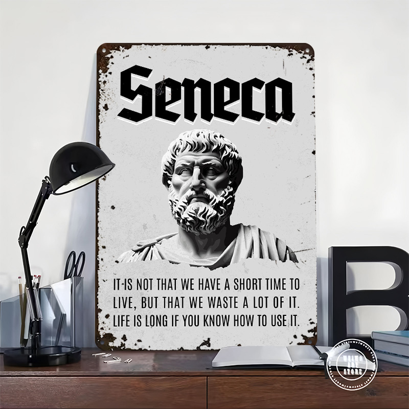 Seneca Stoic Quote 4 Metal Pos - огляд і ціна Home Decor Quotes On Wall