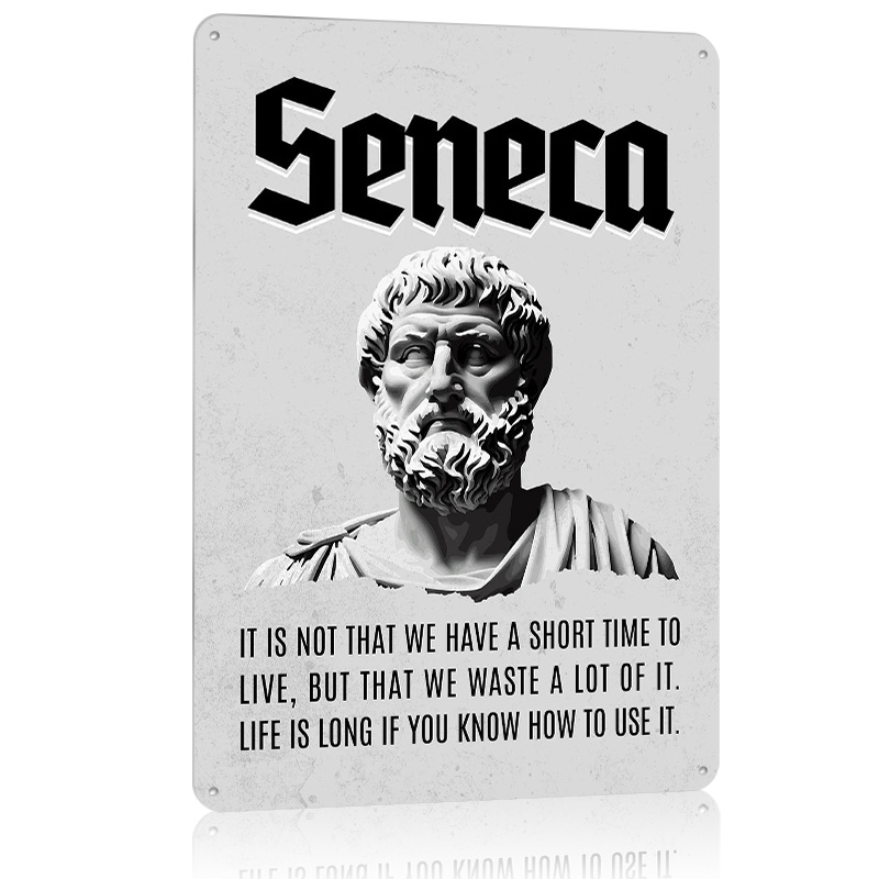Seneca Stoic Quote 4 Metal Pos - огляд і ціна Home Decor Quotes On Wall
