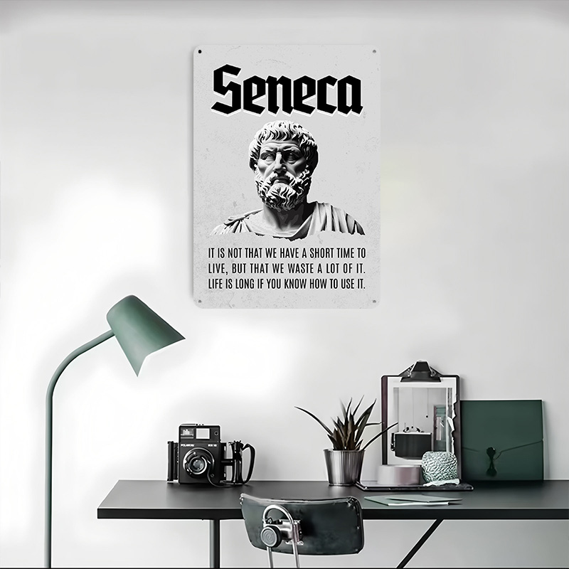 Seneca Stoic Quote 4 Metal Pos - огляд і ціна Home Decor Quotes On Wall