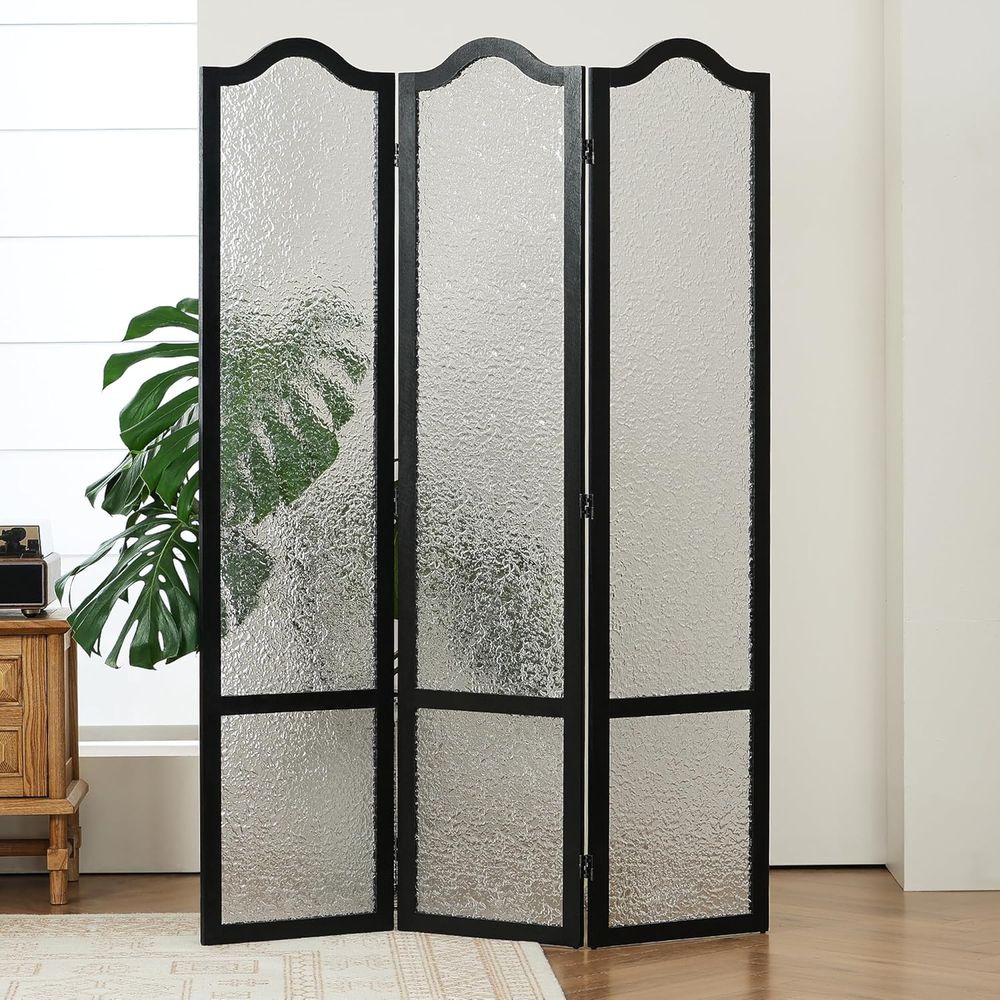 Black 3-Panel Acrylic Room Div - огляд і ціна Room Divider Screen