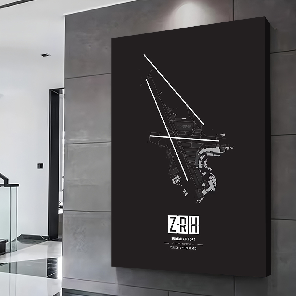 Zurich Airport Map Printing Po - огляд і ціна Home Decor Zurich