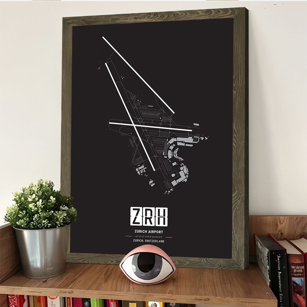 Zurich Airport Map Printing Po - огляд і ціна Home Decor Zurich