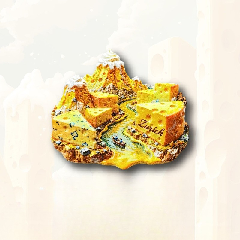 Zurich Cheese Fridge Magnet -  - огляд і ціна Home Decor Zurich
