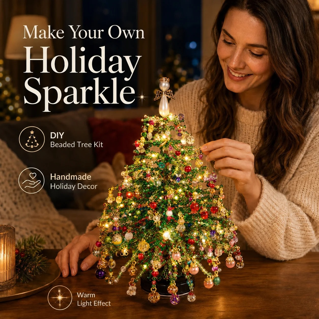 DIY Christmas Tree Bead Kit Be - огляд і ціна Home Decor Xmas Tree
