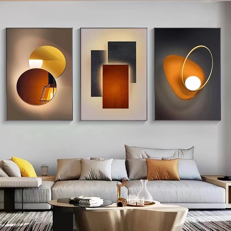 Modern Minimalist Abstract Geo - огляд і ціна Home Decor Orange