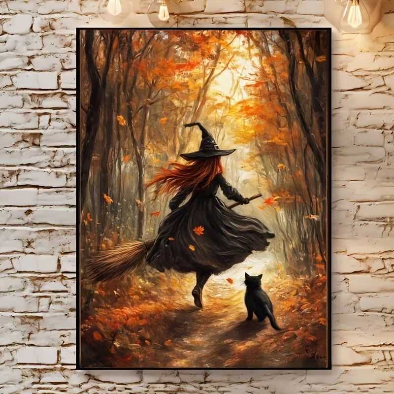 Retro Alloween Autumn Witch On - огляд і ціна Home Decor Foto