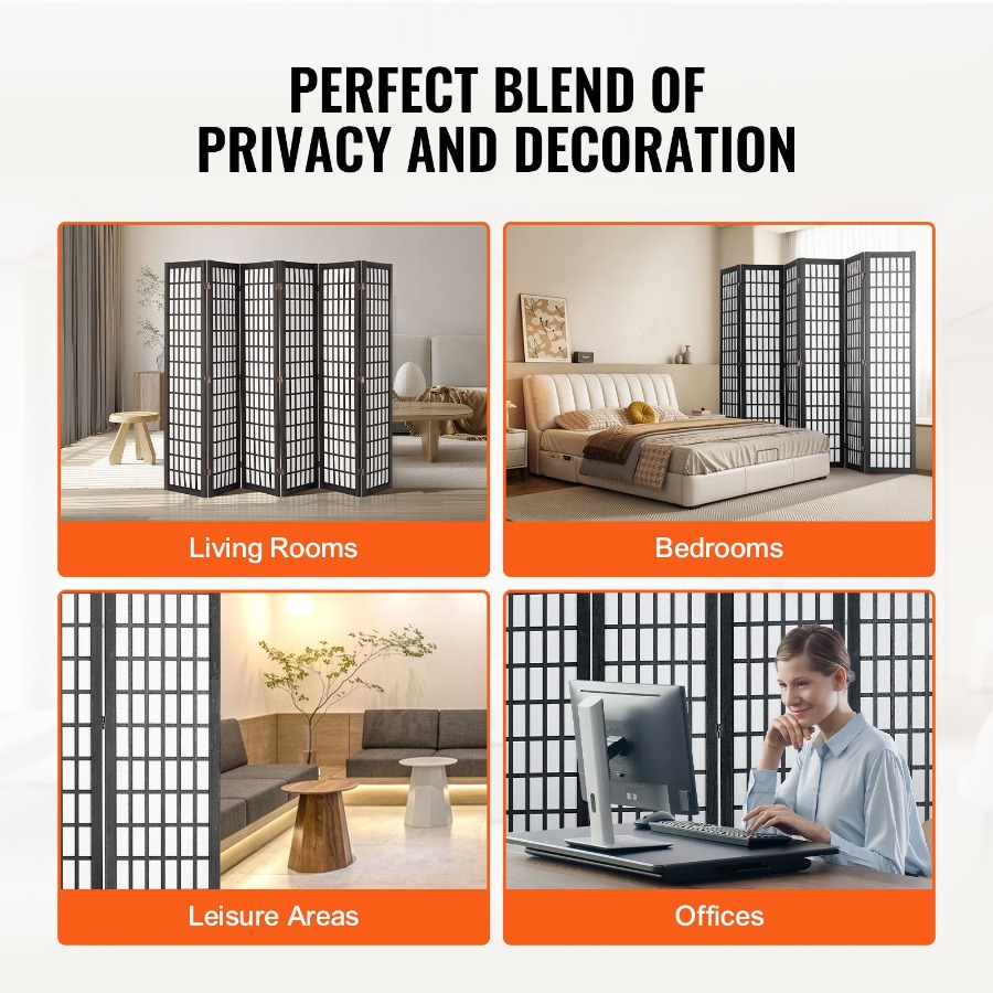 6 Panel Japanese Room Divider  - огляд і ціна Room Divider Screen