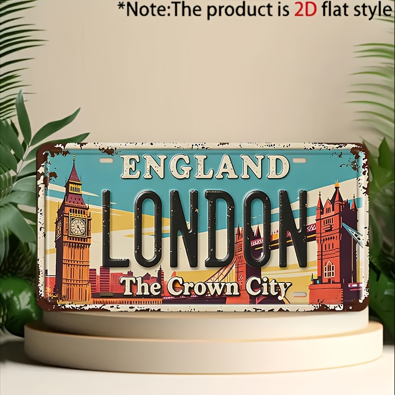 Vintage London Metal License P - огляд і ціна Home Decor London