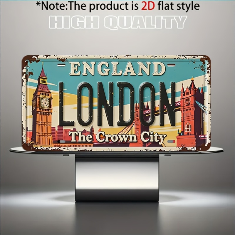 Vintage London Metal License P - огляд і ціна Home Decor London