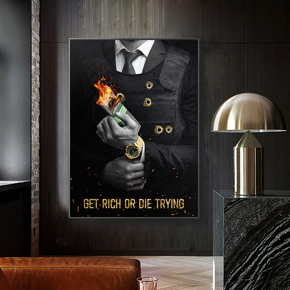Motivating Quote Get Rich or D - огляд і ціна Home Decor Quotes On Wall