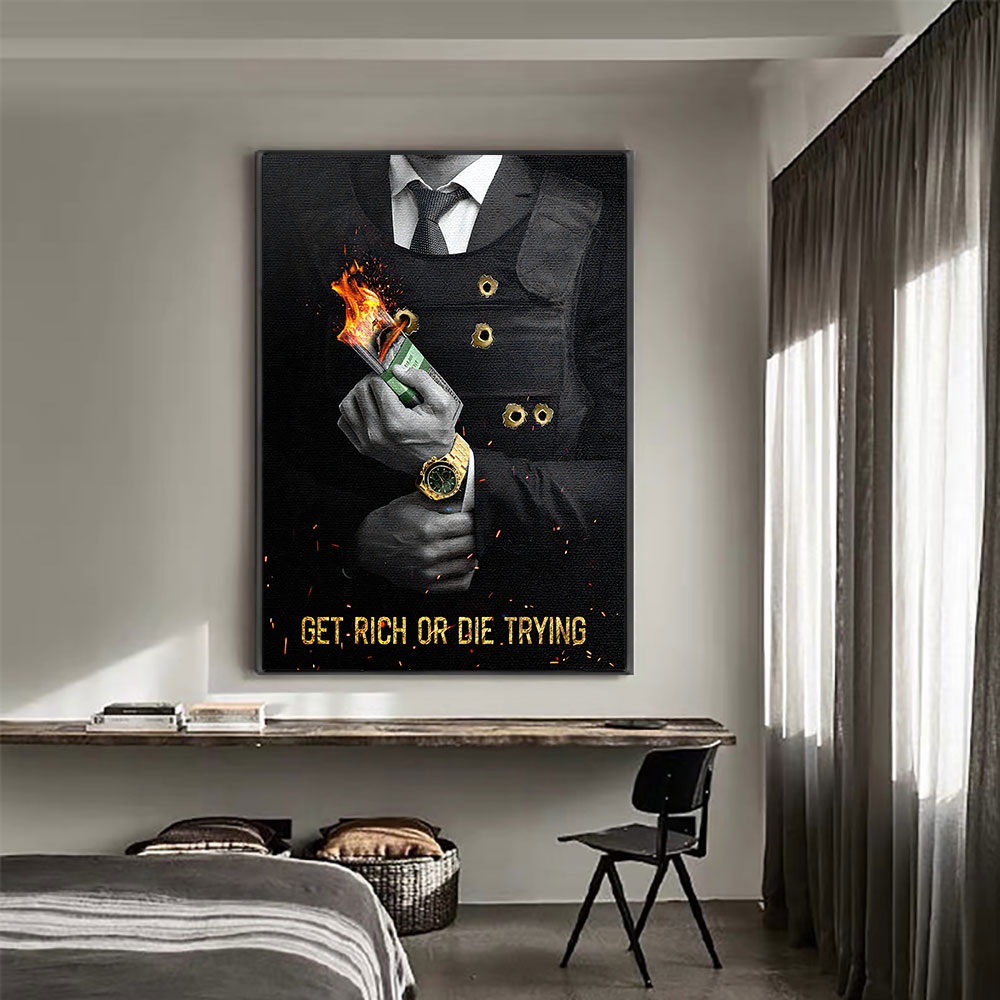 Motivating Quote Get Rich or D - огляд і ціна Home Decor Quotes On Wall