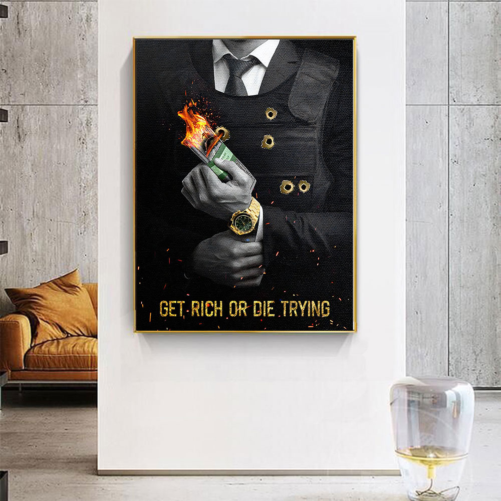 Motivating Quote Get Rich or D - огляд і ціна Home Decor Quotes On Wall