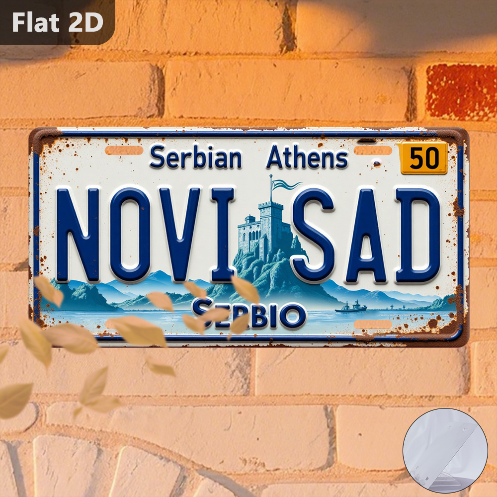Vintage 2D Tin Sign Novi Sad C - огляд і ціна Home Decor Novi Sad