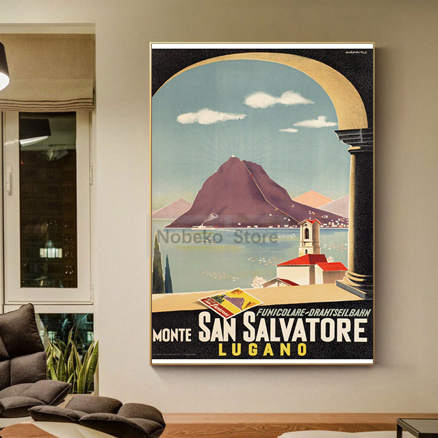 Switzerland Vintage Travel Pos - огляд і ціна Home Decor Zurich