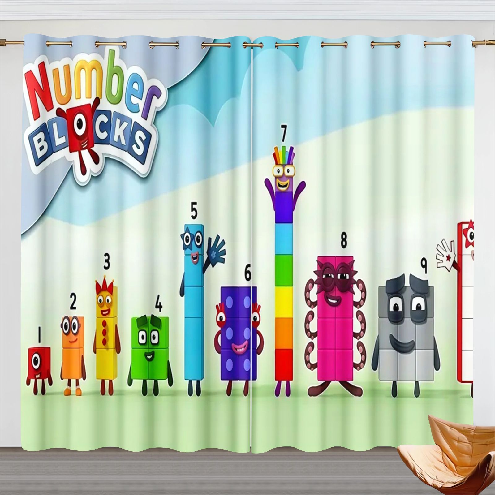 Numberblocks Cartoon Curtains, - огляд і ціна Home Decor Curtain