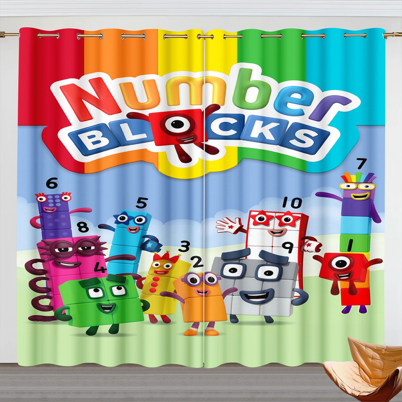 Numberblocks Cartoon Curtains, - огляд і ціна Home Decor Curtain