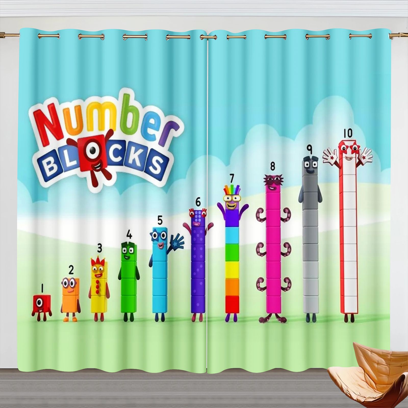 Numberblocks Cartoon Curtains, - огляд і ціна Home Decor Curtain