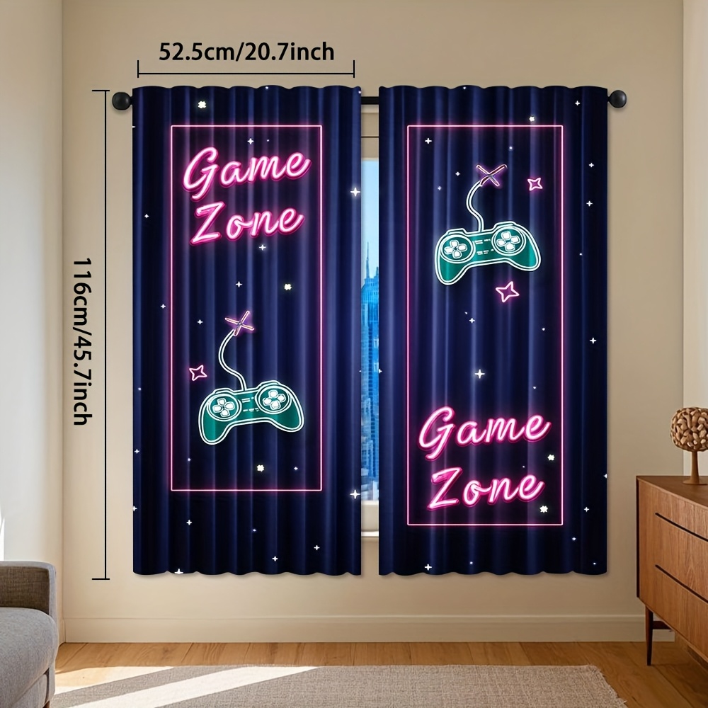 Neon Game Zone Video Game Curt - огляд і ціна Home Decor Youtube Videos