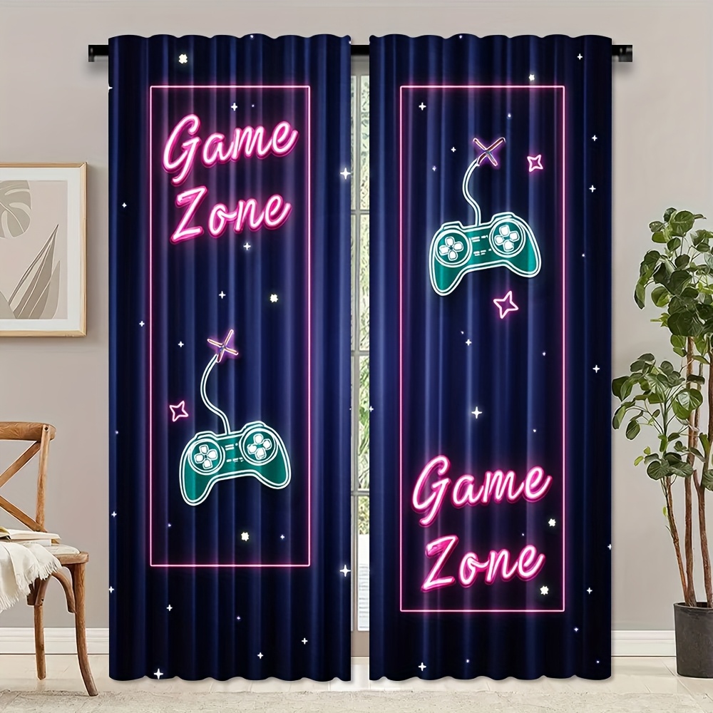 Neon Game Zone Video Game Curt - огляд і ціна Home Decor Youtube Videos
