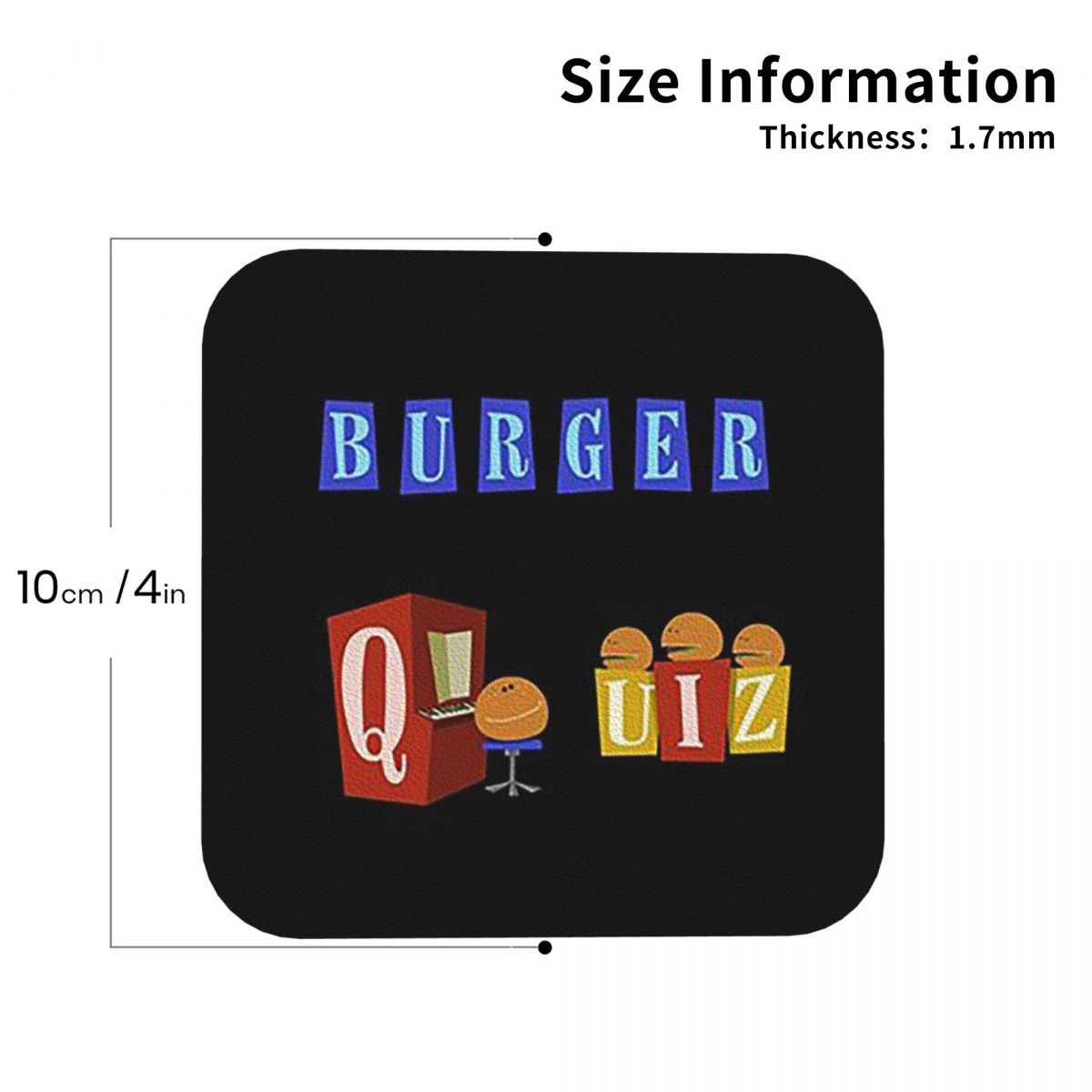 Burger Quiz New Logo Coasters  - огляд і ціна Home Decor Quiz