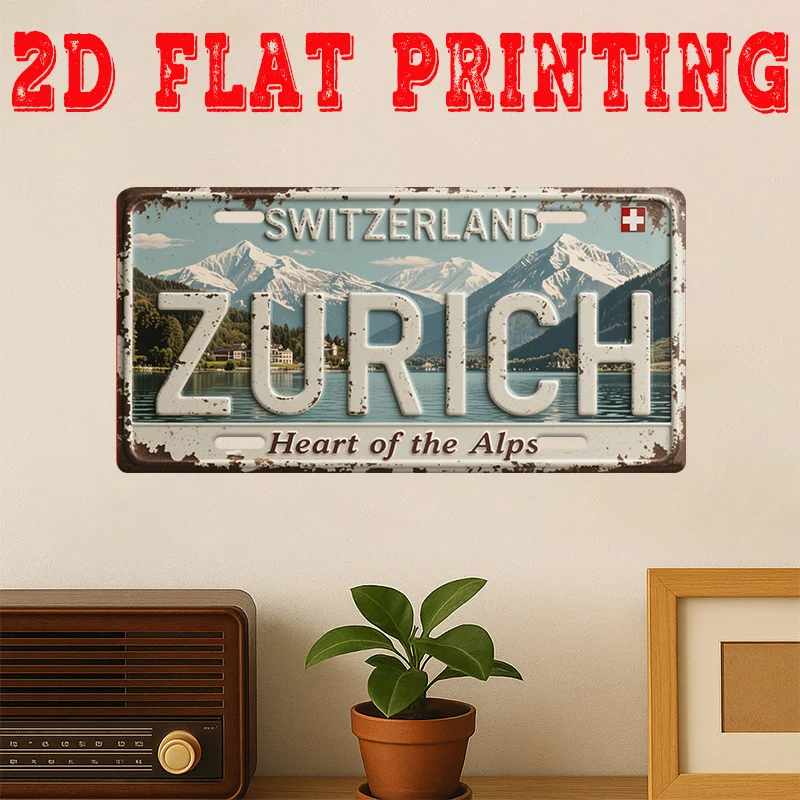 2D Flat,1pc Vintage Metal  Sig - огляд і ціна Home Decor Zurich