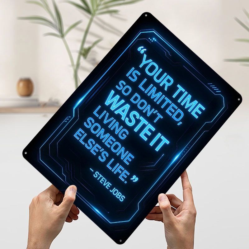 Steve Jobs Quote on Time Metal - огляд і ціна Home Decor Quotes On Wall