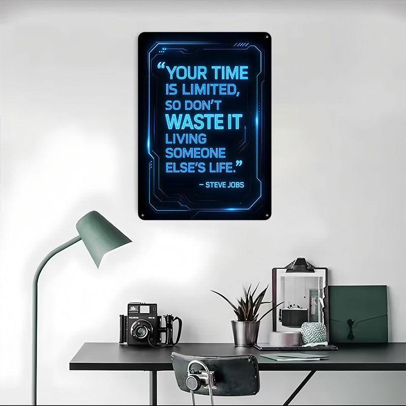 Steve Jobs Quote on Time Metal - огляд і ціна Home Decor Quotes On Wall