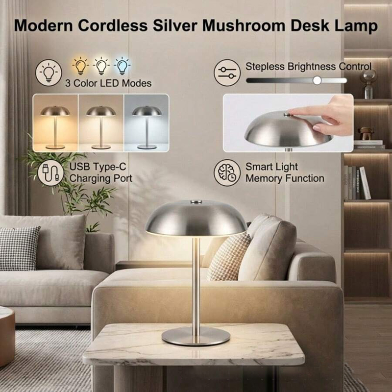 Cute Mushroom Table Lamp, Touc - огляд і ціна Home Decor Lamp