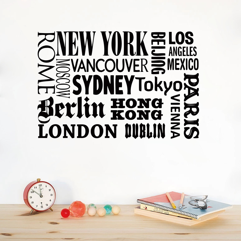 New York London Paris Quote wa - огляд і ціна Home Decor London