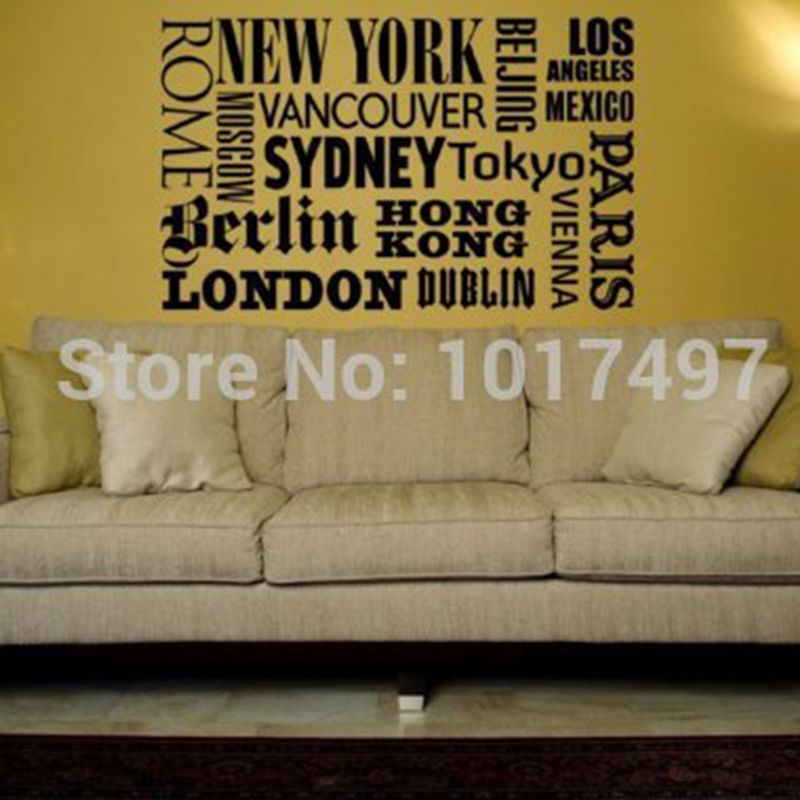 New York London Paris Quote wa - огляд і ціна Home Decor London
