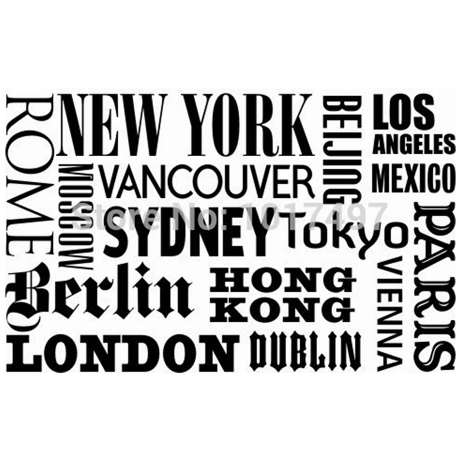 New York London Paris Quote wa - огляд і ціна Home Decor London
