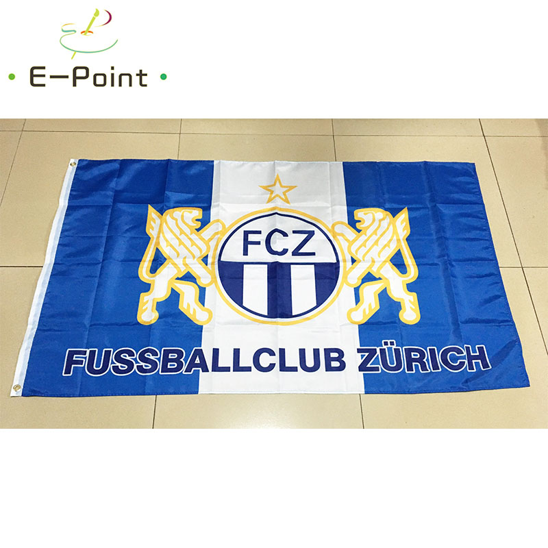 FC Zürich Flag 3ft*5ft (90*150 - огляд і ціна Home Decor Zurich