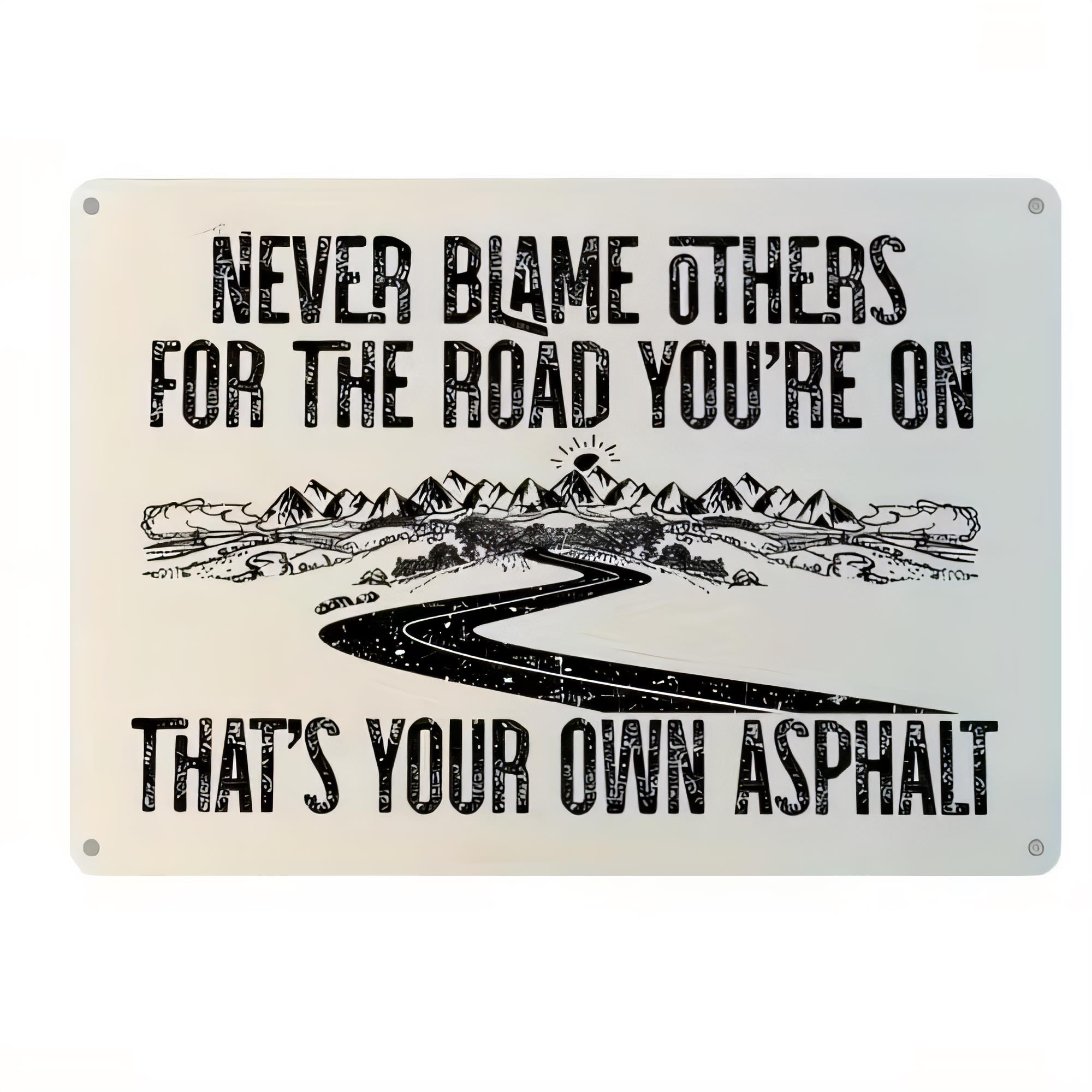Tin Sign “Never Blame Others F - огляд і ціна Home Decor Quotes On Wall